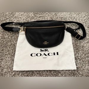 Black Coach belt bag